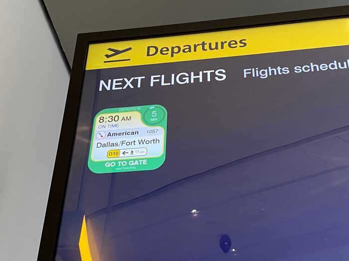 And to that effect, new departure boards will tell passengers when they need to start heading to the gate. If a flight is leaving later, the icon will say "relax."