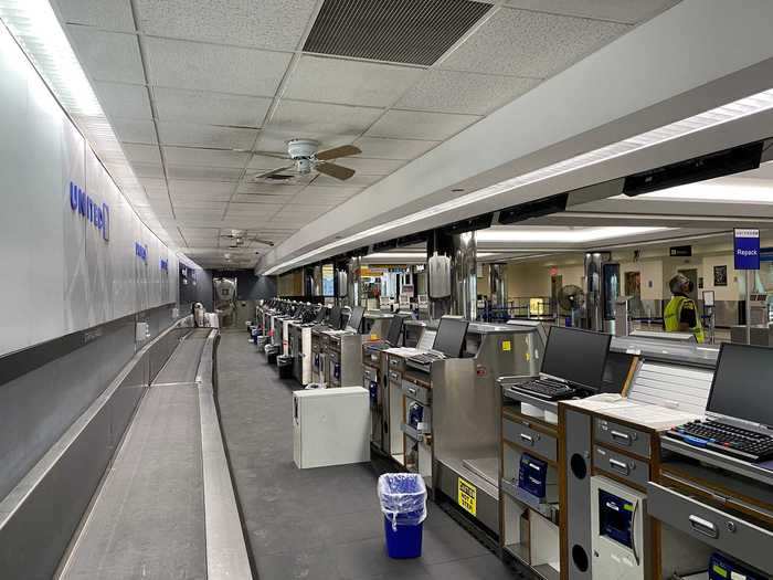 The terminal was largely empty due to the pandemic with most of its businesses closed so it wouldn