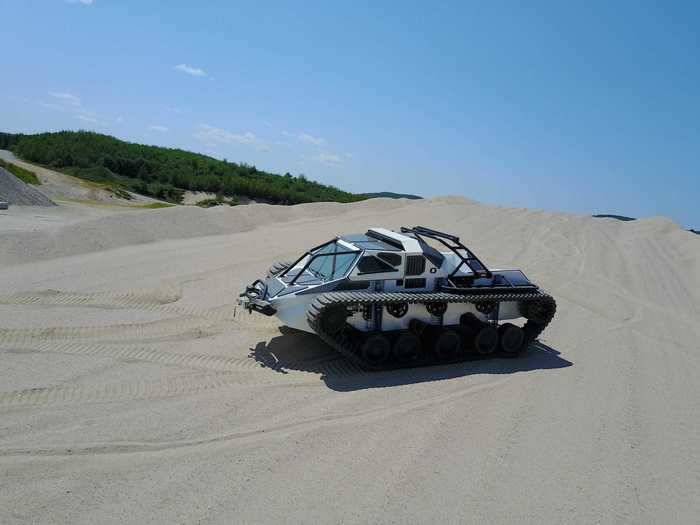 The Ripsaw was initially developed by Howe and Howe Technologies for the military as a "light-weight, go-fast super tank," according to the vehicle