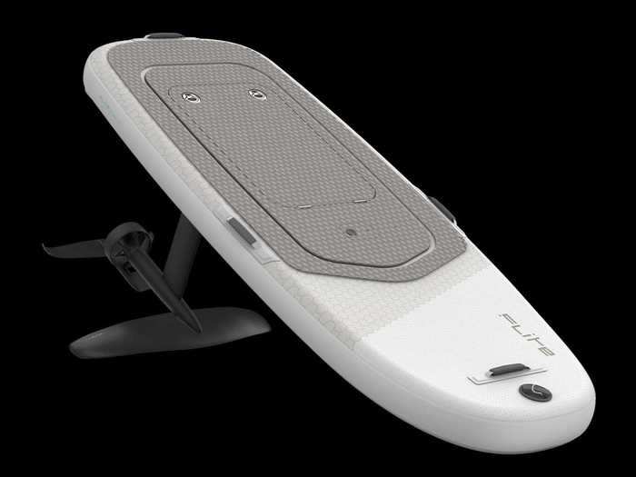 The Fliteboard Air is six feet and six inches by 30 inches, an inflatable board meant for beginners.