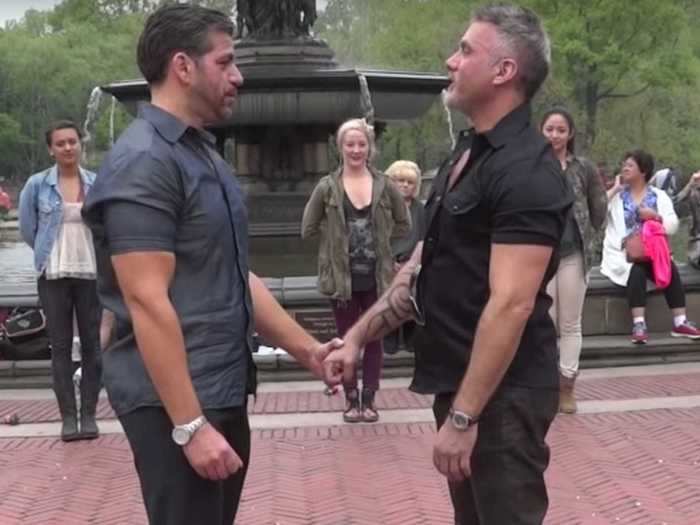 A man proposed to his partner with a flash mob in Central Park back in 2013.