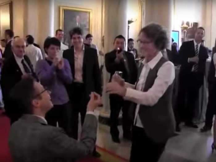 A transgender man also proposed to his girlfriend at the White House.