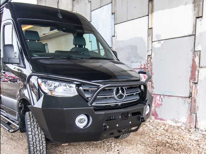 The exterior has also been upgraded to include safety features, such as front and rear bumper guards and fog lights to brighten up campgrounds at night.