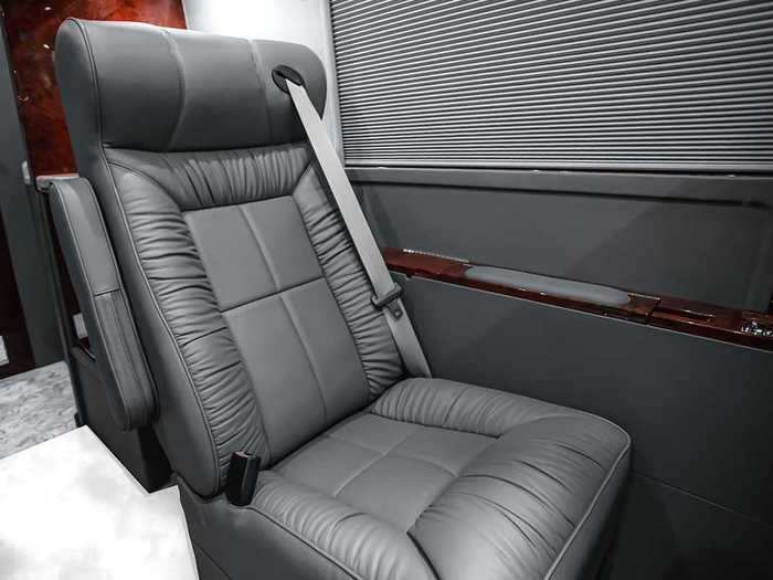 Each leather-upholstered seat comes with heating, ventilating, and massaging capabilities.