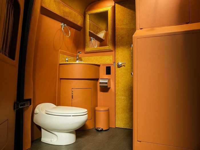 ... and a "private executive restroom with brushed-nickel fixtures."