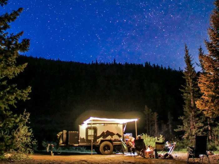 The exterior galley also has dimmable LED lights to brighten the way for any nighttime snackers. There are also six tie-down points on the lower portion to keep gear in place.