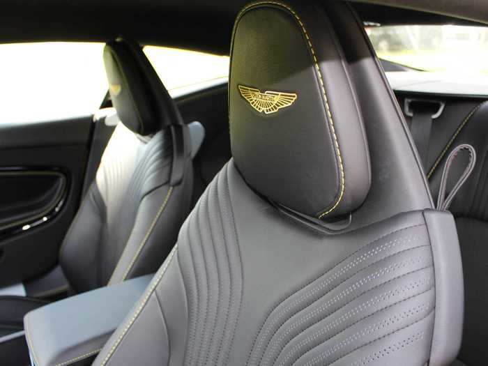 The seats have perforated upholstery, and the yellow top-stitching is few hundred extra.