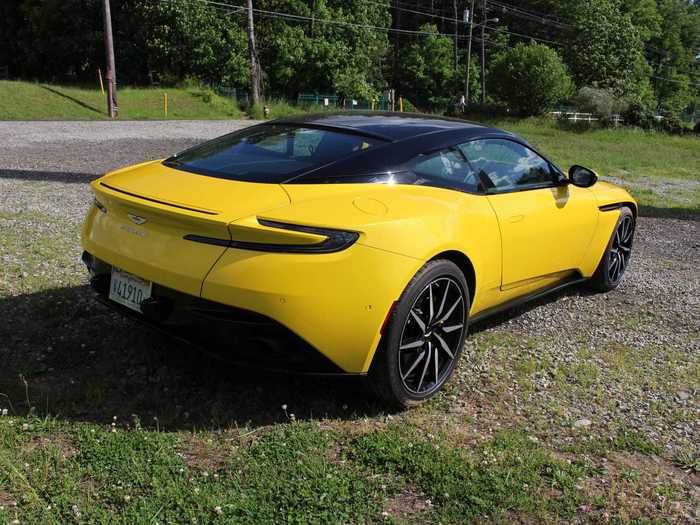 The design element is also rhymed at the back end, with the bold tail lights. The DB11 is a fantastic 360-degree car: it looks great from every angle.