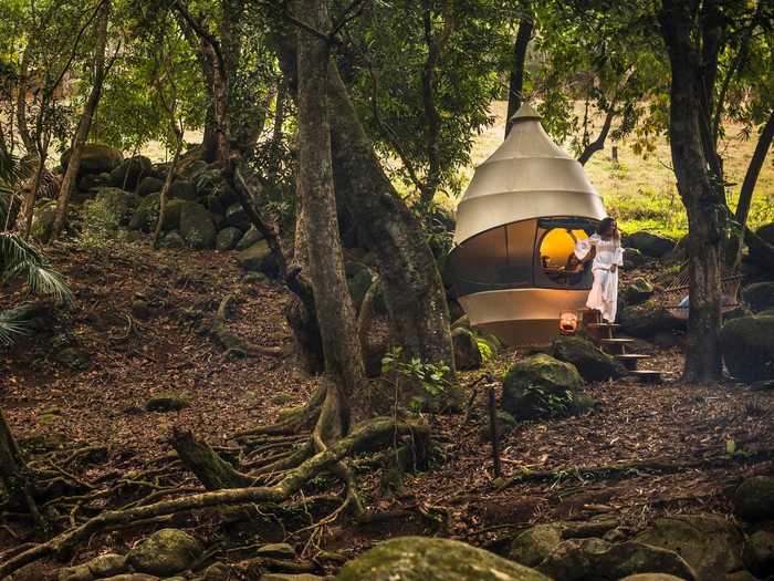 In 2019, the first Seedpods were installed at Bel Ombre Nature Reserve in Mauritius. Soon, Nomadic Resorts says that they will be for sale.