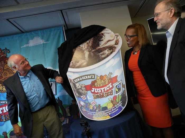 Over the decades, the company has released ice cream flavors like "Save Our Swirled" and "Justice Remix