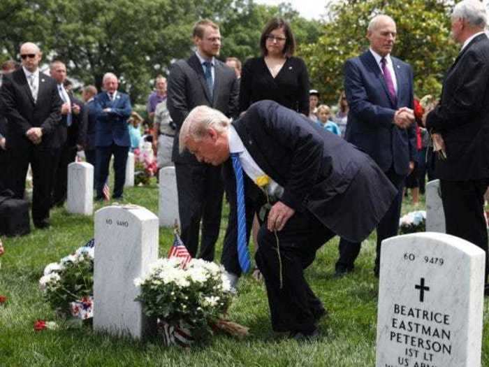 As the commander-in-chief of the armed forces, Trump observed the sacrifices made by US service members on Memorial Day.