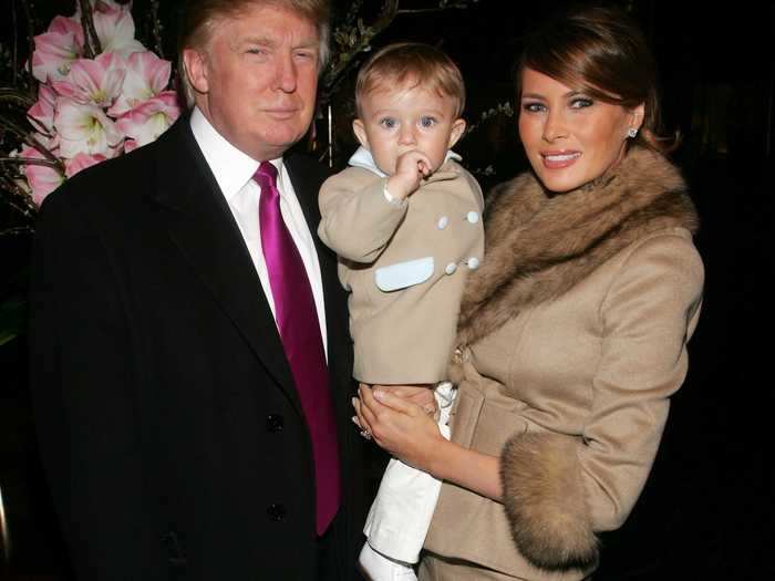 The two had one son, Barron, in 2006.