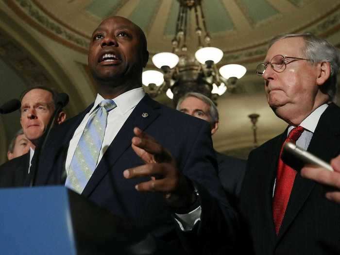 Senate Republicans, led by Sen. Tim Scott, support significantly less far-reaching reforms, which they