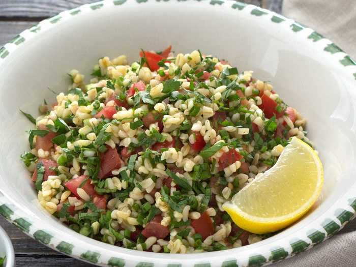 Tabbouleh is a filling and fresh option.