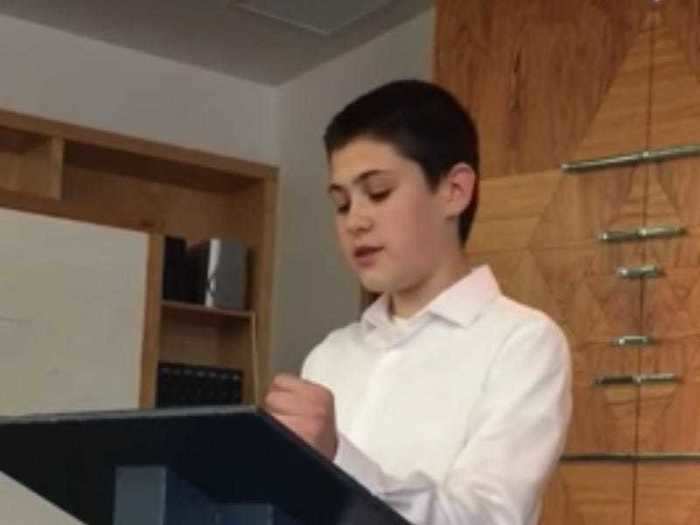 Thirteen-year-old Tom Sosnik also came out during a moving school speech.