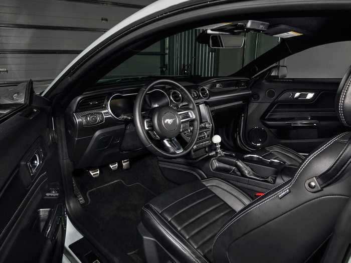 Inside, it’s pretty familiar to anyone who’s driven a Mustang recently.