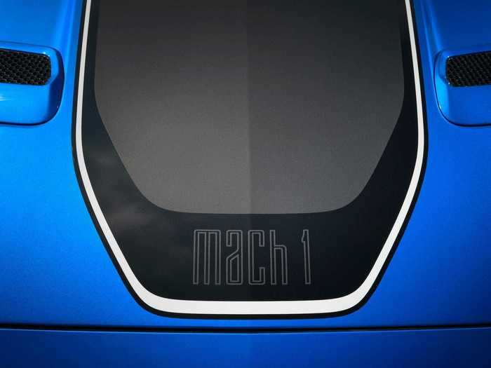 There are "Mach 1" badges all over the place and a brand-new front facia.