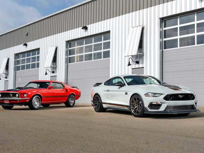 The Mach 1 "bridges the gap between Mustang GT and Shelby models," according to the press release.