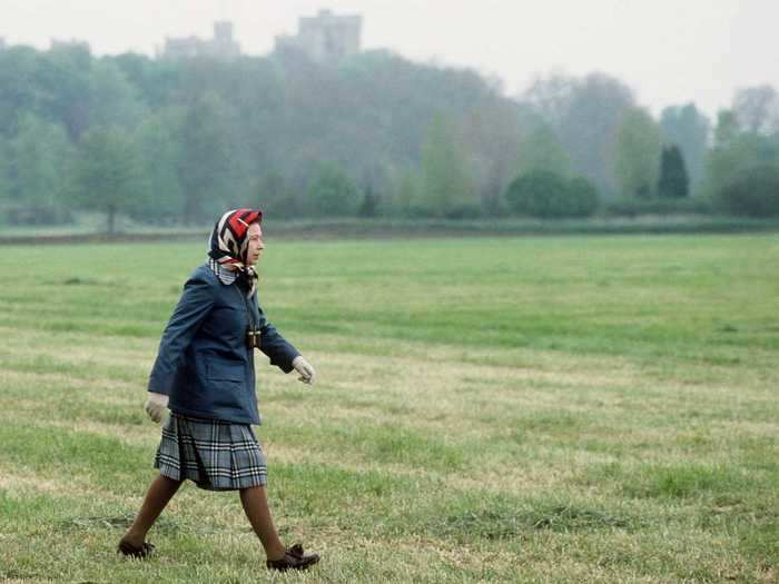 The Queen usually likes to go for walks in Great Windsor Park.