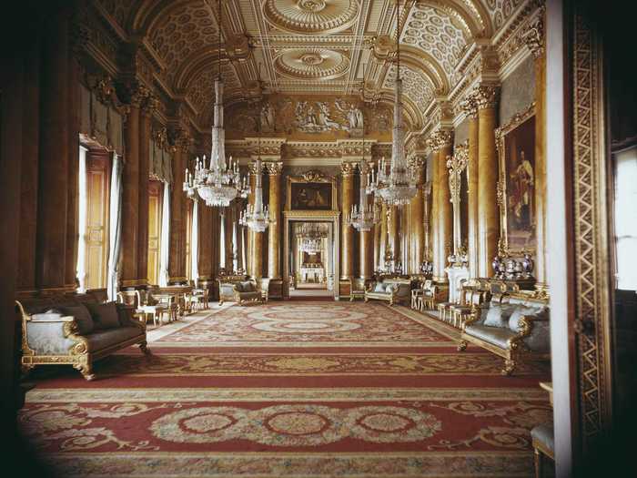 But since the royal family has canceled all official events for the time being, this is what the room looks like while empty.