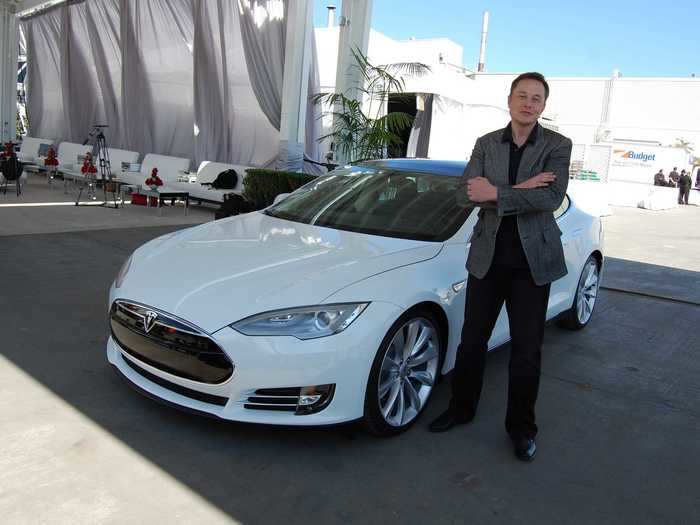 2012: The Model S arrives! It was the first all-electric luxury sedan to hit the market with a Tesla badge on the grille.