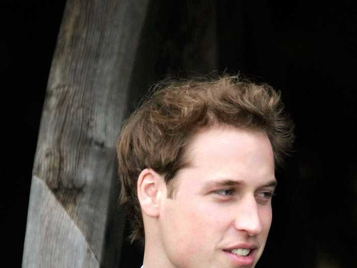 Before officially beginning his military career in January 2006, Prince William attended a Christmas Day service in a smart navy sport coat and a blue tie.