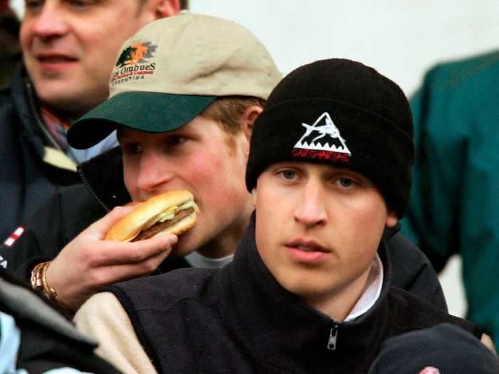 Prince William rocked a casual look to an IRB Rugby Aid Match at Twickenham Stadium in March 2005.