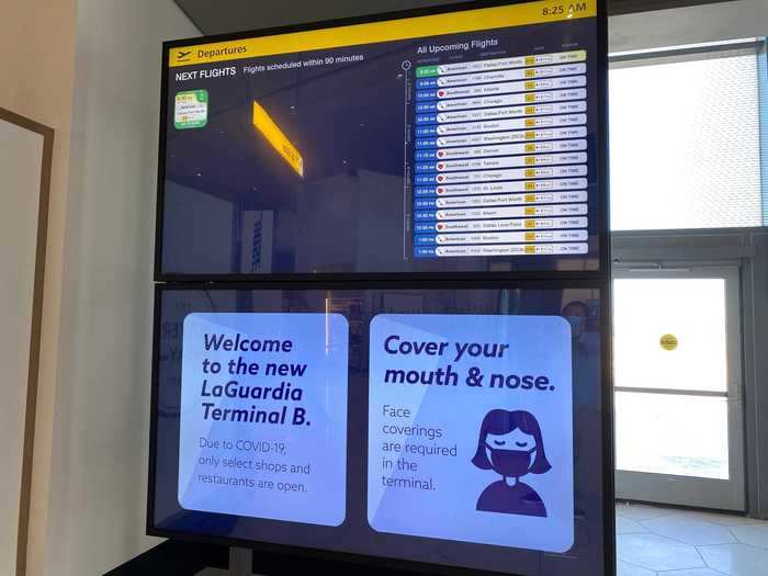 10. Smart airport signage: Signs around the airport not only display flight information but provide passengers guidance on whether they can head to the gate or wait in the lounge area.