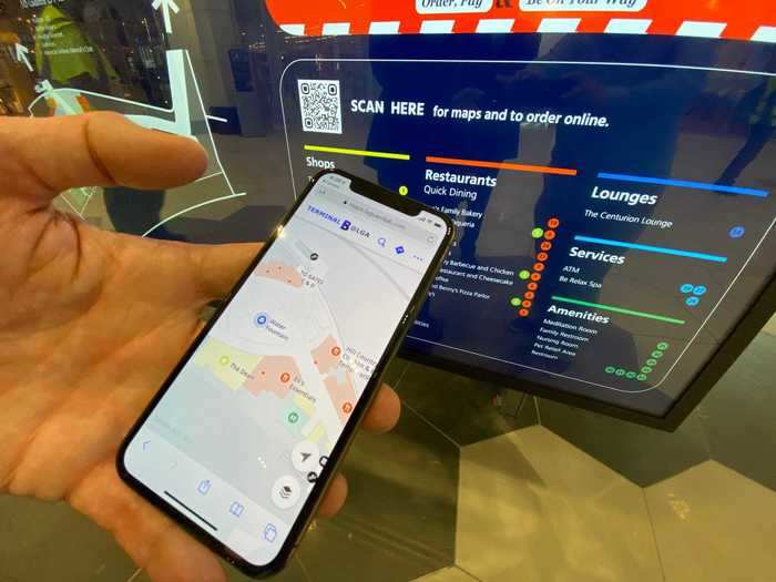 Passengers also can order food from their phone and have it delivered to their gate by scanning the QR code on airport signage.