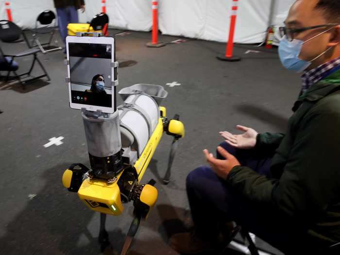 Boston area hospitals started reaching out to Boston Dynamics in early March asking for robots that could help minimize staff exposure to COVID-19.