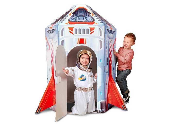 A pretend rocket ship