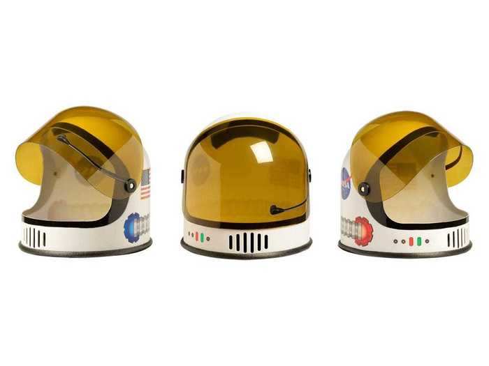 A retro-looking astronaut helmet