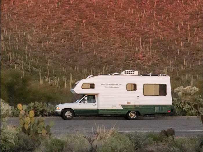 They spent eight months renovating the RV.