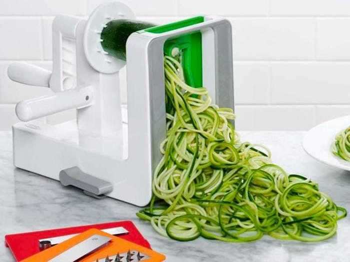 A spiralizer to create beautiful ribbons of vegetables