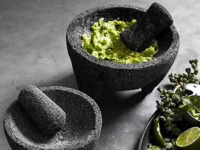 A traditional mortar and pestle