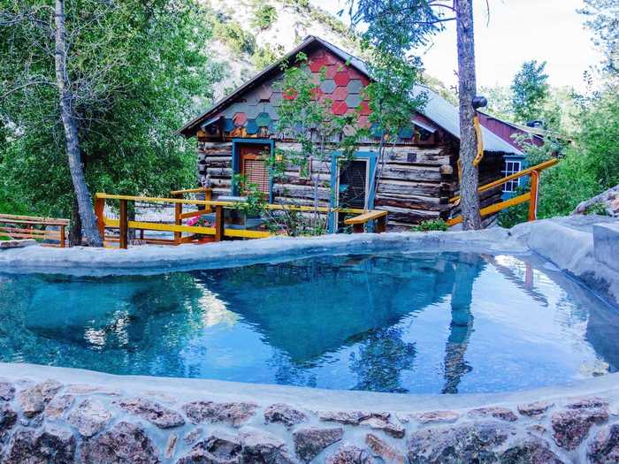 Holloway cabin with private hot springs in Buena Vista, Colorado, $350