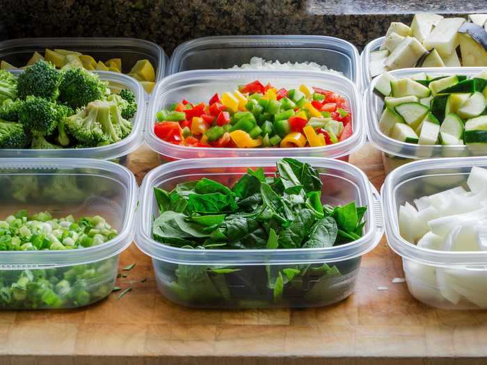 Some of the pros stock up on storage containers for food.