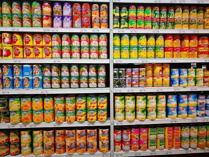 You can stock up on canned vegetables and sauces, which can lead to some low-cost meals.