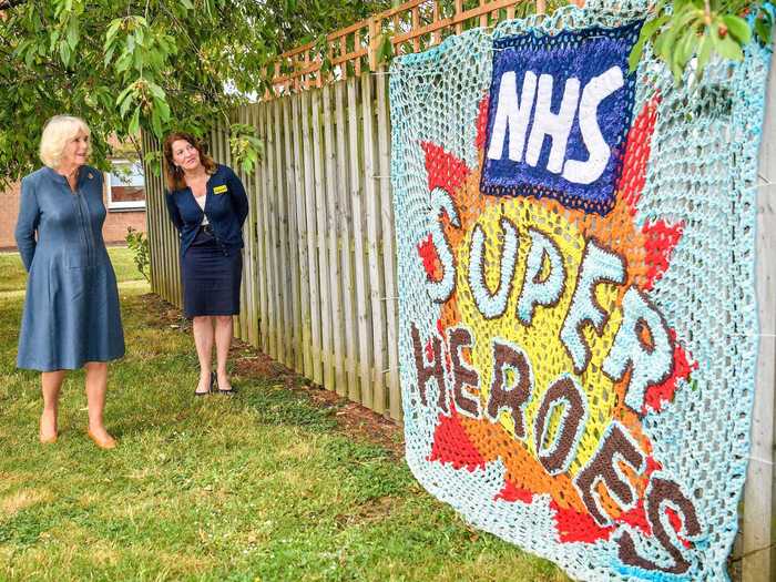 The couple were visiting Gloucestershire Royal Hospital to meet frontline healthcare staff.