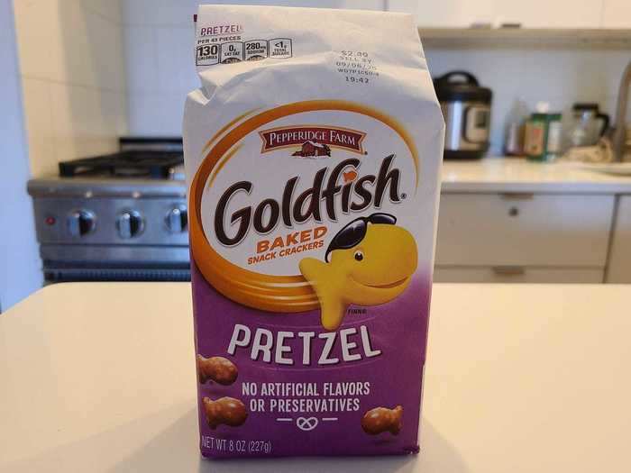 The pretzel Goldfish seemed to be coated in the perfect amount of salt.