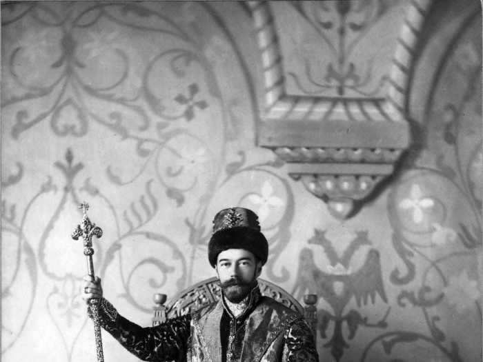 The Romanov costume ball of 1903 is commemorated in an album of black and white photos.