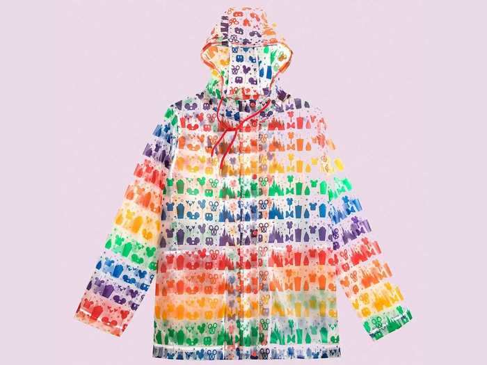 You might want to consider this rainbow jacket for rainy days at Disney theme parks.