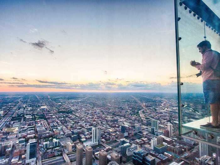 On a clear day, four states are visible from its viewing area: Illinois, Indiana, Wisconsin, and Michigan.