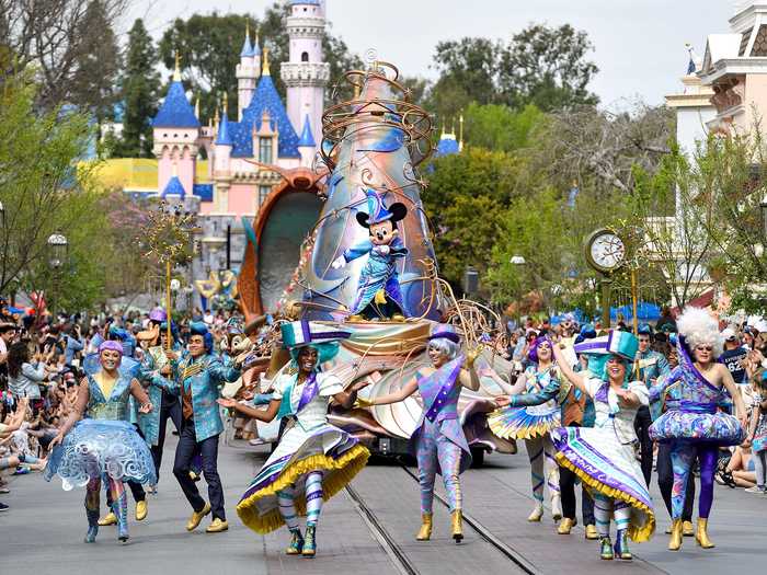 NOW: According to a 2019 article from the Los Angeles Times, the park regularly hits capacity, and while it says those numbers remain undisclosed, it cites an Imagineering director as saying that 65,000 people a day is "normal." While it