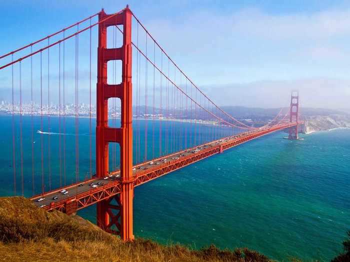 NOW: Around 40,000 vehicles cross the bridge daily, according to the Golden Gate Bridge Highway and Transportation District.