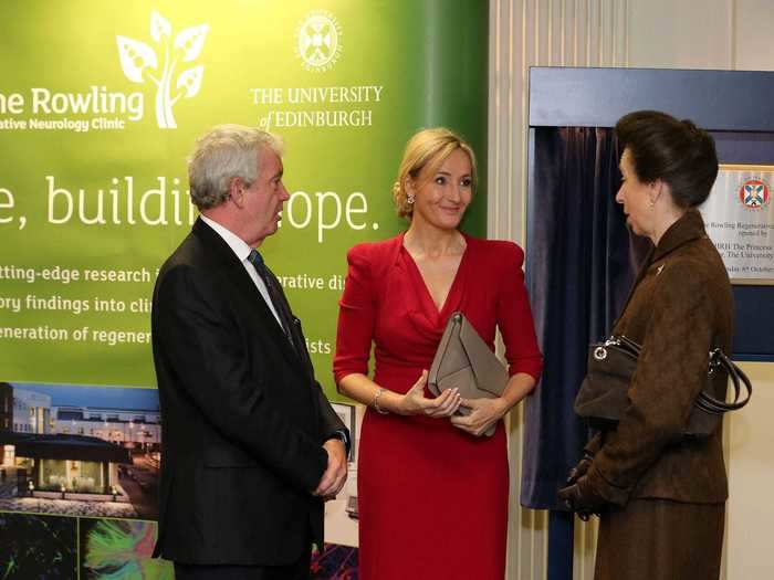 She founded the Anne Rowling Regenerative Neurology Clinic at the University of Edinburgh in honor of her mother, who passed away when Rowling was 25, with a $16 million contribution.