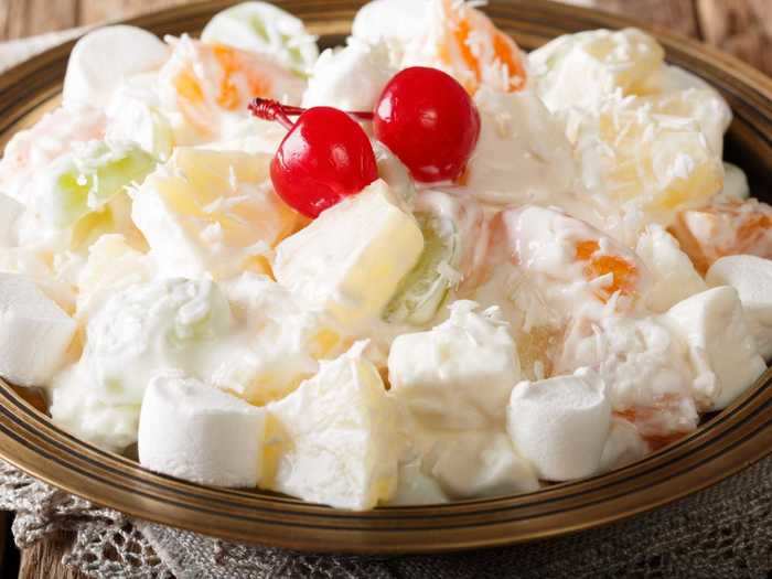 Ambrosia salad has fallen out of popularity since its peak in the early 1900s.