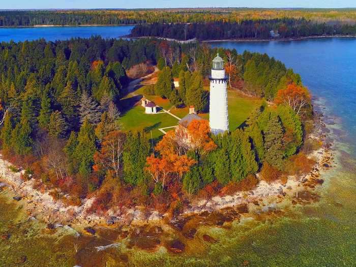 Door County, Wisconsin, is situated on the coast of Lake Michigan.