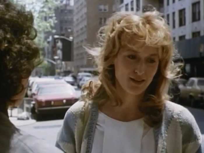 Streep played Molly Gilmore in the romantic drama "Falling in Love" (1984).