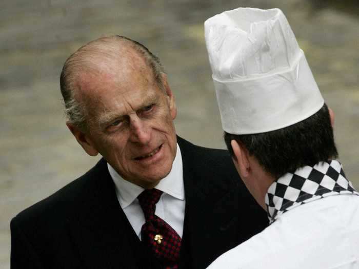 Prince Philip once witnessed a kitchen disaster.